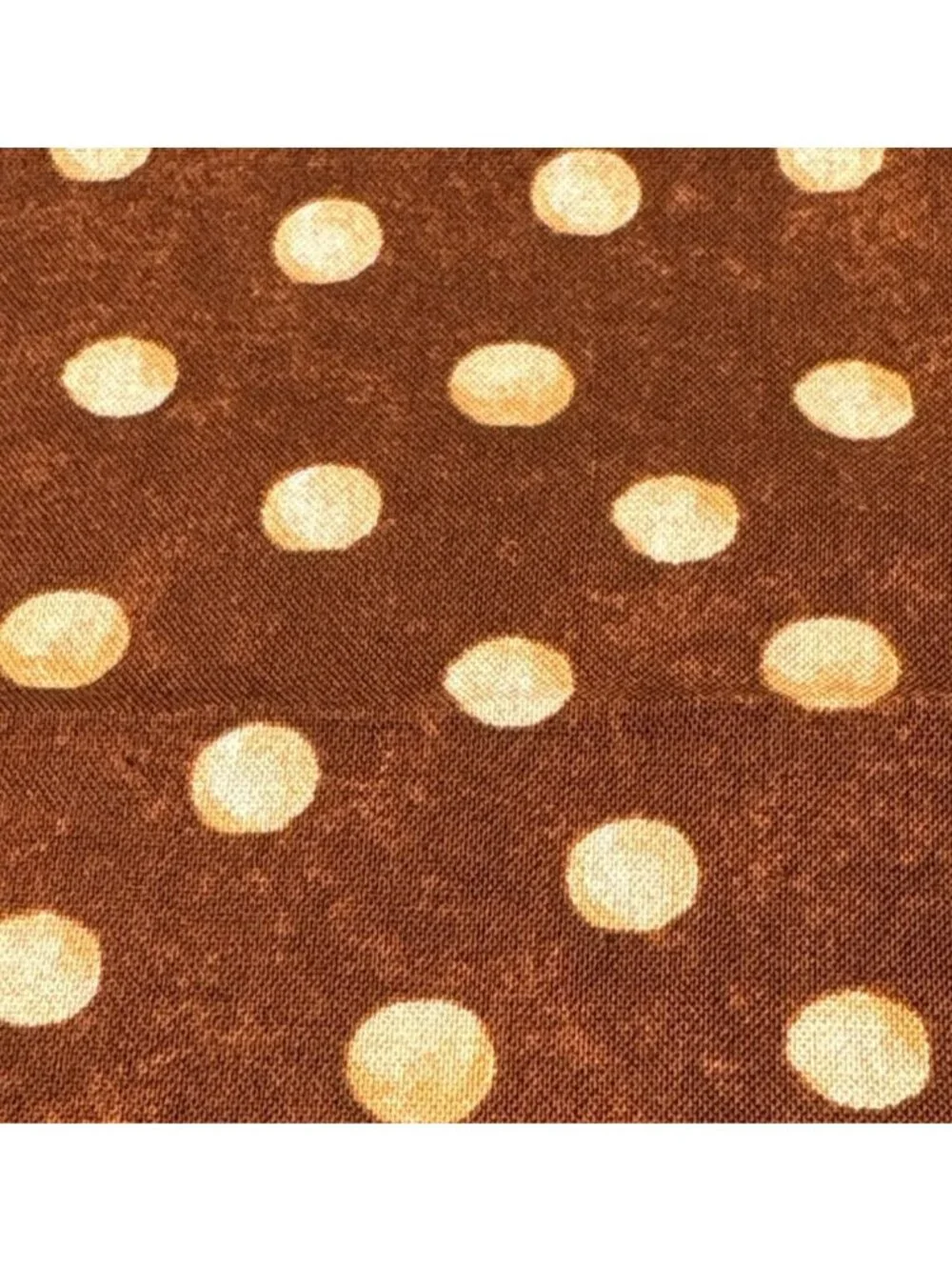 Brown Beige Polka Dot Cotton Fabric 1/2 yard x 42